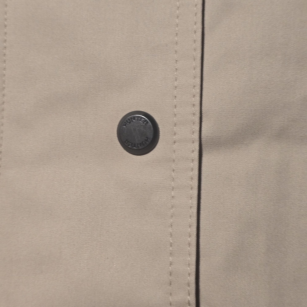 Hunter Rain Jacket Water Resistant Cotton Smock Tan Size XL NEW - Picture 4 of 5
